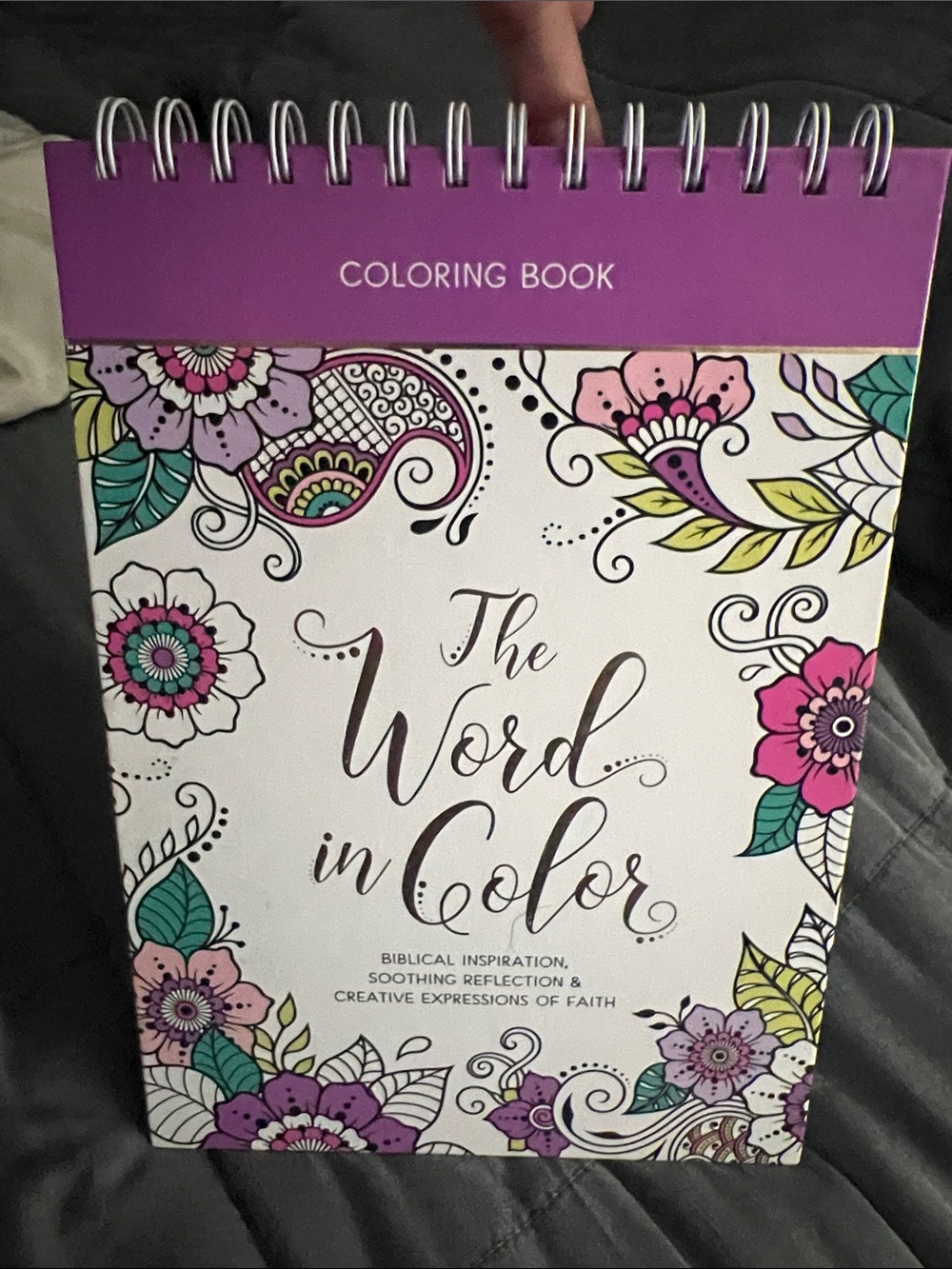 The Word in Color Spiral Coloring Book - Purple & Multicolor